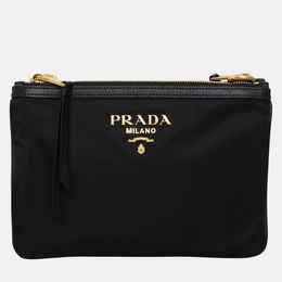 Prada: Чёрная сумка через плечо 