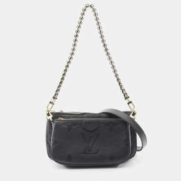 Louis Vuitton: Чёрная сумка  Pochette Accessoires