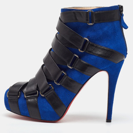 Christian Louboutin: Голубые ботинки 