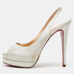 Christian Louboutin: Белые босоножки 
