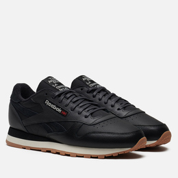 Reebok: Чёрные кроссовки  Classic Leather