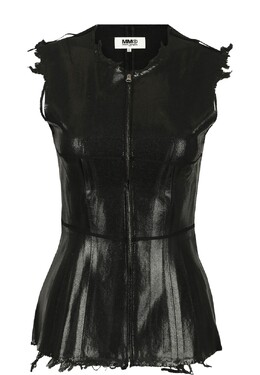 Mm6 Maison Margiela: Чёрный жилет 
