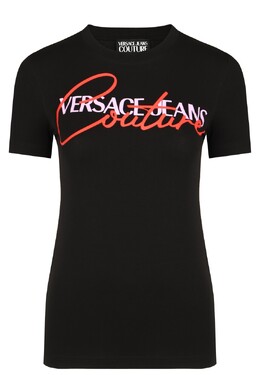Versace Jeans Couture: Чёрная футболка 