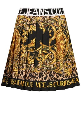 Versace Jeans Couture: Чёрная юбка 