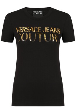 Versace Jeans Couture: Чёрная футболка 