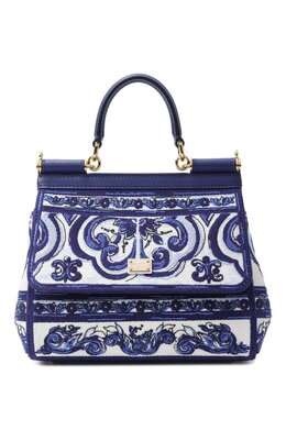 Dolce & Gabbana: Синяя сумка  Sicily Medium