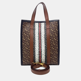 Burberry: Коричневая сумка-шоппер 