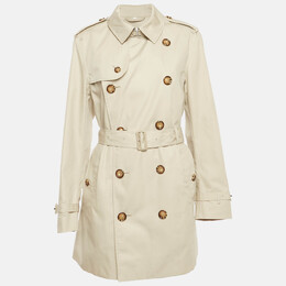 Burberry: Бежевый плащ 