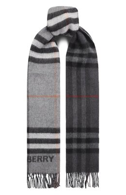 Burberry: Серый шарф 