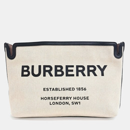 Burberry: Бежевый клатч 