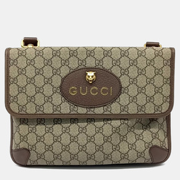 Gucci: Бежевая сумка  GG Supreme