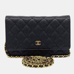 Chanel: Чёрная сумка через плечо 