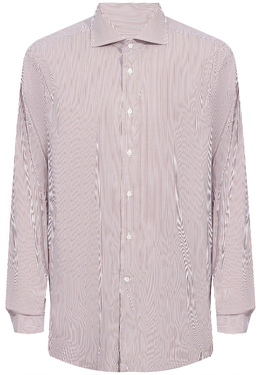CORNELIANI: Коричневая рубашка 