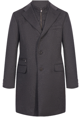 CORNELIANI: Серое пальто 