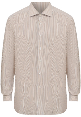 CORNELIANI: Коричневая рубашка 