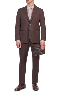 CORNELIANI: Коричневый костюм 