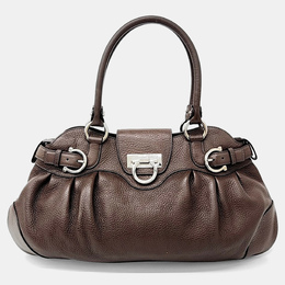 Salvatore Ferragamo: Коричневая сумка-шоппер 