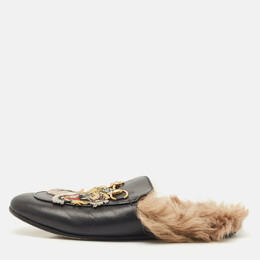 Gucci: Чёрные сандалии  Princetown