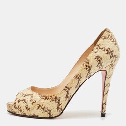 Christian Louboutin: Коричневые босоножки 