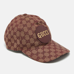 Gucci: Бордовая кепка  GG Supreme
