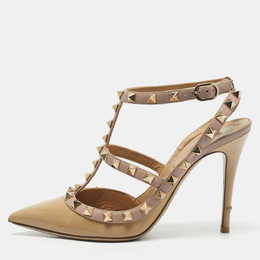 Valentino: Бежевые туфли  Rockstud