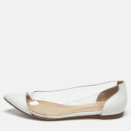 Gianvito Rossi: Белые балетки  Plexi