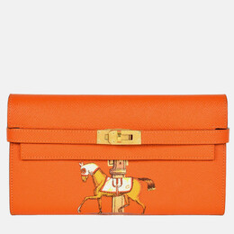 Hermes: Оранжевый кошелёк  Kelly