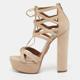 Aquazzura: Бежевые сандалии 