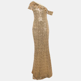 Badgley Mischka: Платье с блёстками 
