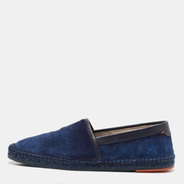 Santoni: Голубые мокасины 