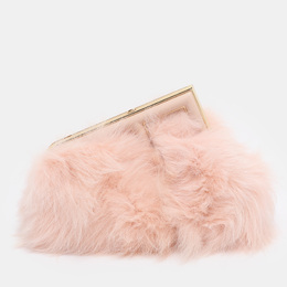 Fendi: Розовый клатч  First