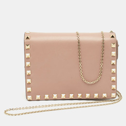 Valentino: Бежевый кошелёк  Rockstud