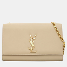 Saint Laurent Paris: Бежевая сумка  Kate Medium