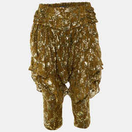 Balmain: Зелёные брюки 