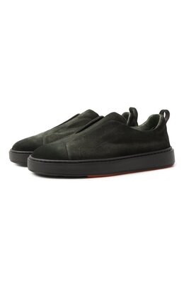 Santoni: Зелёные кеды  Cleanic