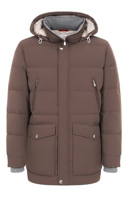 Brunello Cucinelli: Коричневый пуховик 