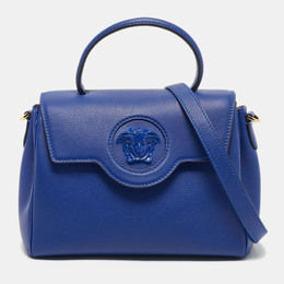 Versace: Голубая сумка на руку  La Medusa