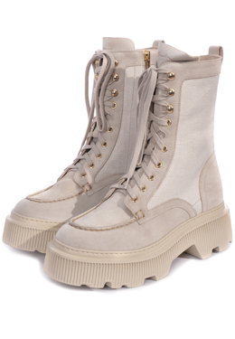 SANTONI: Бежевые ботинки 
