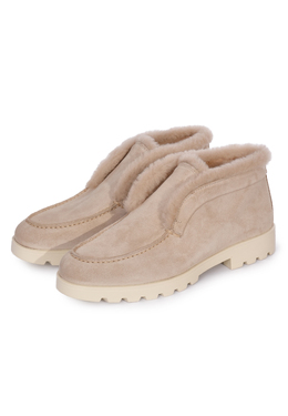 SANTONI: Бежевые ботинки 