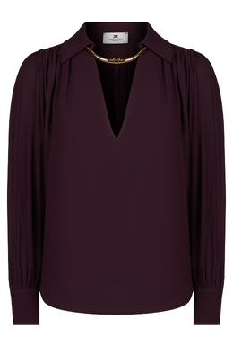 ELISABETTA FRANCHI: Бордовая блуза 