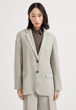 BRUNELLO CUCINELLI: Серый жакет 