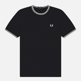 Fred Perry: Чёрная футболка  Twin Tipped