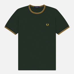 Fred Perry: Зелёная футболка  Twin Tipped