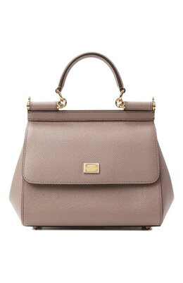 Dolce & Gabbana: Бежевая сумка  Sicily Medium
