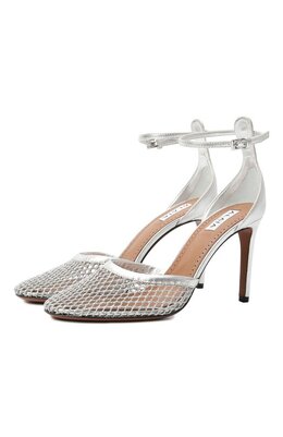 Alaia: Серебристые туфли 