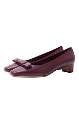 Ferragamo: Бордовые туфли  Vara