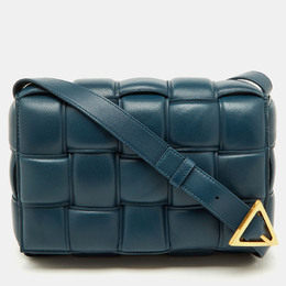 Bottega Veneta: Голубая сумка  Cassette