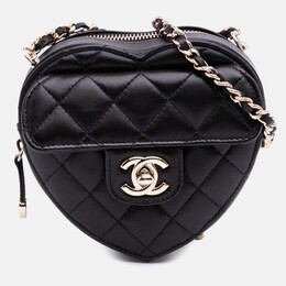 Chanel: Чёрная сумка через плечо 