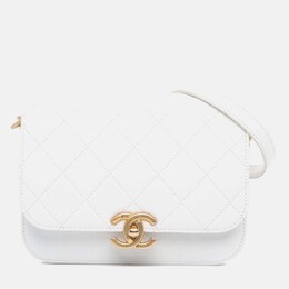 Chanel: Белая сумка через плечо 