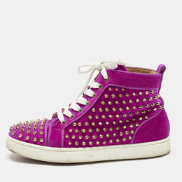Christian Louboutin: Розовые кроссовки 